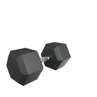 Гантель гексагональная UNIX Fit обрезиненная 42,5 кг / шт.