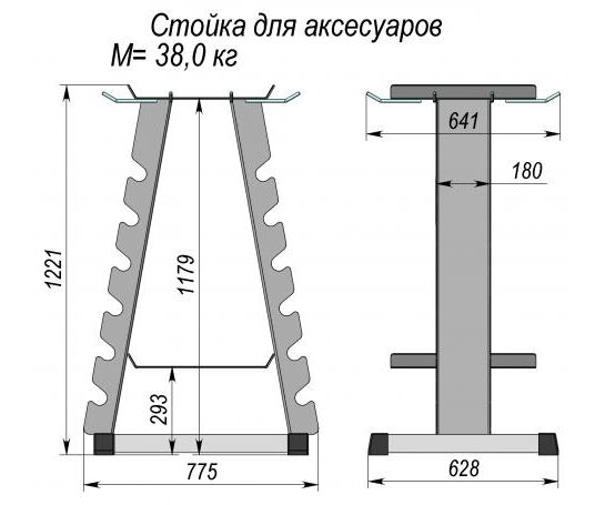 Подставка для аксессуаров Interatletik Gym ST413